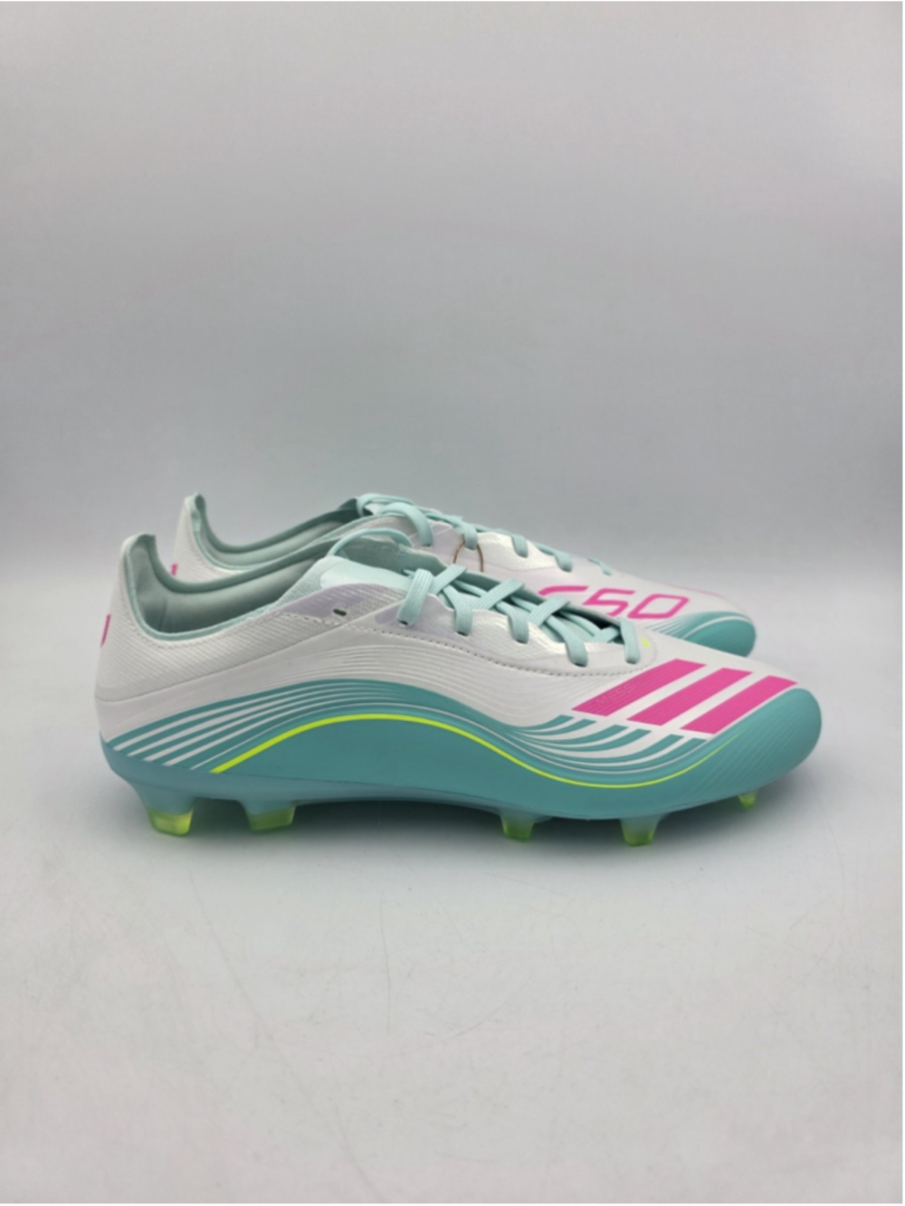 Adidas F50 Messi Pro FG Soccer Cleats Men's 8.5 South Beach Teal Pink White Cyan